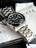  Shop Authentic Gucci Dive Quartz Black Dial Silver Steel Strap Watch For Men - YA136301A - Luxxuri