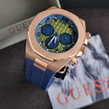  Shop Authentic Guess Empire Analog Quartz Lime Green Dial Blue Silicon Strap Watch for Men - GW0583G3 - Luxxuri