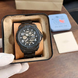  Shop Authentic Fossil Bronson Automatic Skeleton Black Dial Grey Steel Strap Watch for Men - ME3255 - Luxxuri