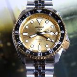  Shop Authentic Seiko 5 Sports GMT Automatic 70th Anniversary Taiwan Limited Edition Gold Dial Silver Steel Strap Watch For Men - SSK044K1 - Luxxuri