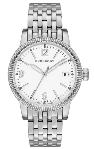  Shop Authentic Burberry Analog White Dial Silver Steel Strap Watch for Women - BU7838 - Luxxuri