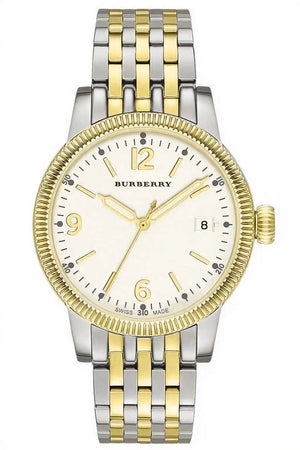  Shop Authentic Burberry Analog White Dial Two Tone Steel Strap Watch for Women - BU7871 - Luxxuri