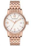  Shop Authentic Burberry Analog White Dial Rose Gold Steel Strap Watch for Women - BU7874 - Luxxuri