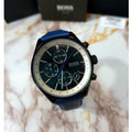  Shop Authentic Hugo Boss Grand Prix Chronograph Black Dial Blue Leather Strap Watch for Men - 1513563 - Luxxuri