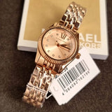  Shop Authentic Michael Kors Lexington Three Hand Rose Gold Dial Rose Gold Steel Strap Watch For Women - MK4739 - Luxxuri