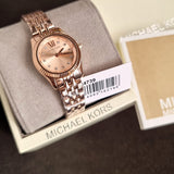  Shop Authentic Michael Kors Lexington Three Hand Rose Gold Dial Rose Gold Steel Strap Watch For Women - MK4739 - Luxxuri