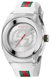  Shop Authentic Gucci SYNC XXL White Dial White Rubber Strap Watch For Men - YA137102 - Luxxuri