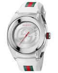  Shop Authentic Gucci SYNC XXL White Dial White Rubber Strap Watch For Men - YA137102 - Luxxuri