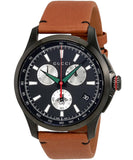  Shop Authentic Gucci G-Timeless Chronograph Black Dial Brown Leather Strap Watch For Men - YA126271 - Luxxuri