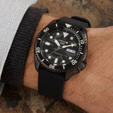  Shop Authentic Seiko 5 Sport Automatic Black Dial Black Silicone Strap Watch For Men - SRPD65K3 - Luxxuri