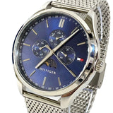  Shop Authentic Tommy Hilfiger Oliver Quartz Blue Dial Silver Mesh Bracelet Watch for Men - 1791302 - Luxxuri