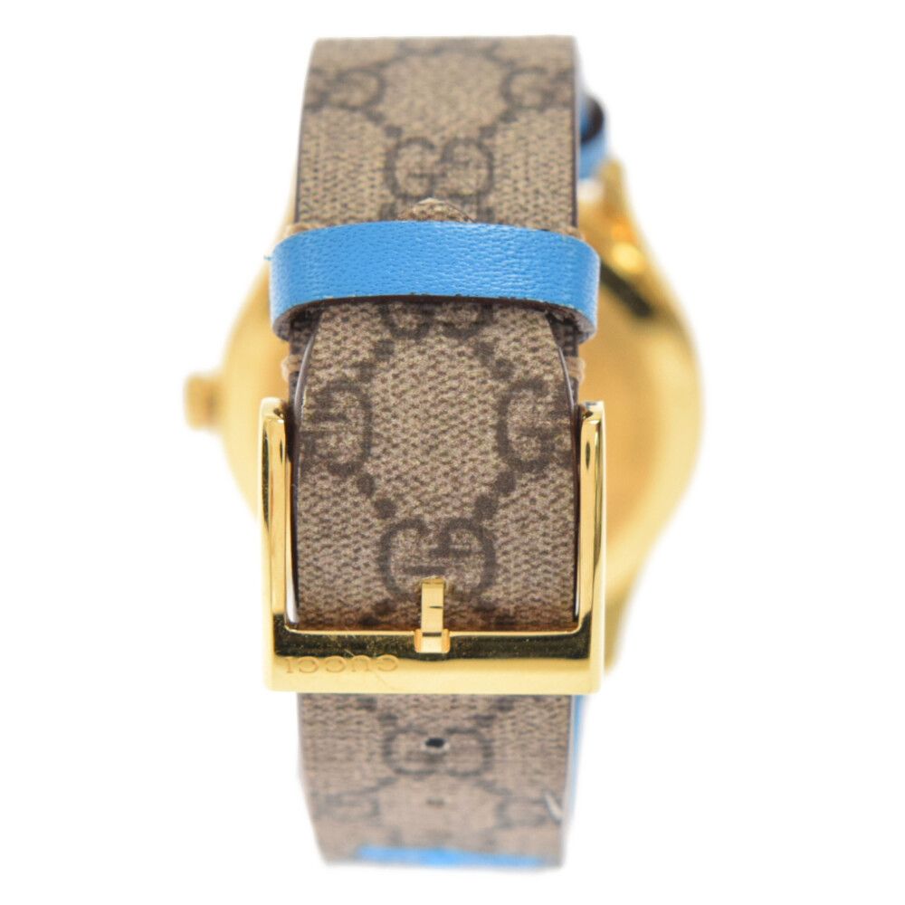 Shop Authentic Gucci G Timeless Disney Donald Duck Brown Dial Brown Leather Strap Watch For Women - YA1264167 - Luxxuri