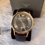  Shop Authentic Emporio Armani Renato Quartz Grey Dial Black Leather Strap Watch For Men - AR11049 - Luxxuri