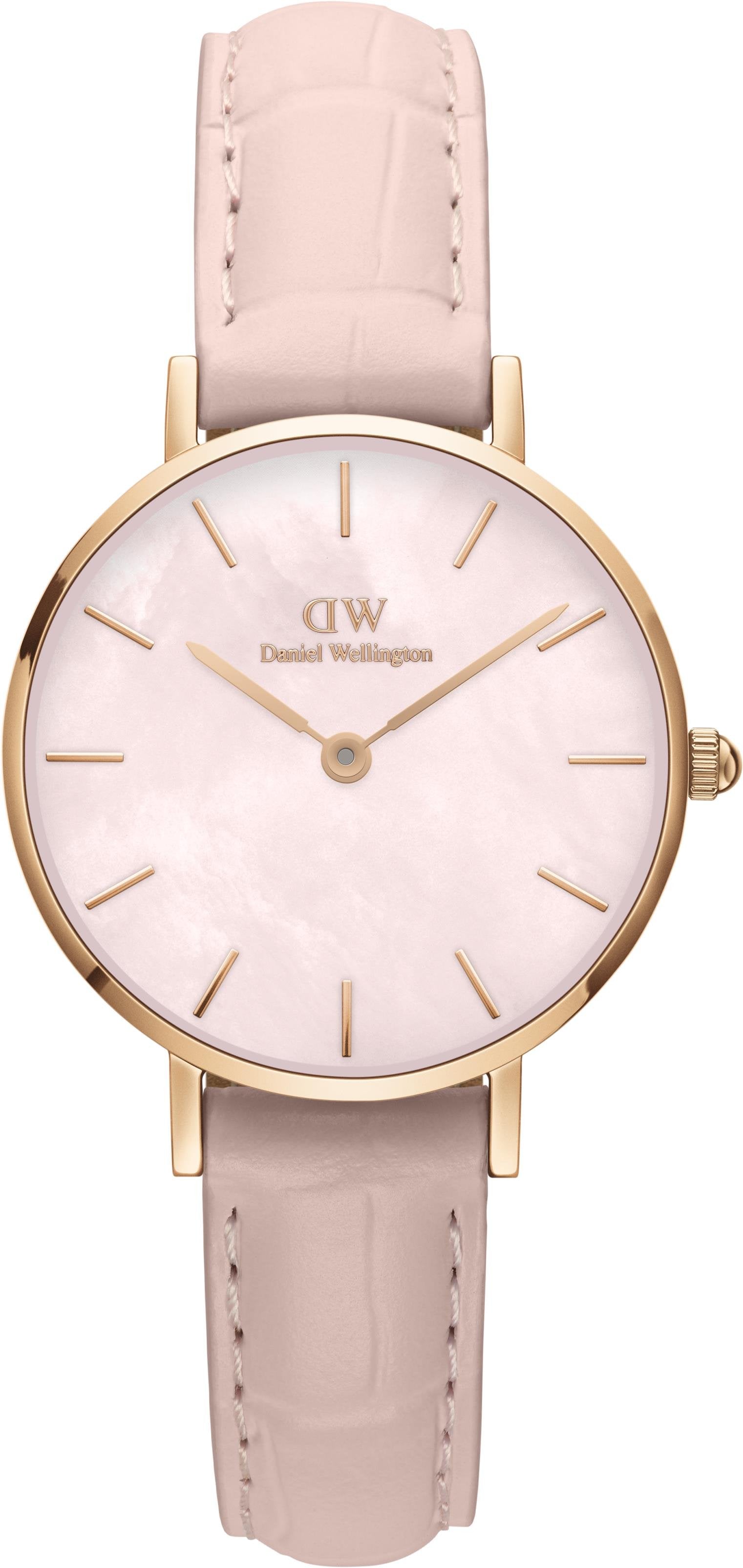  Shop Authentic Daniel Wellington Petite Rouge Pink Dial Pink Leather Strap Watch For Women - DW00100511 - Luxxuri