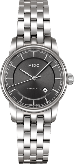  Shop Authentic Mido Baroncelli III Automatic Grey Dial Silver Steel Strap Watch For Women - M7600.4.13.1 - Luxxuri