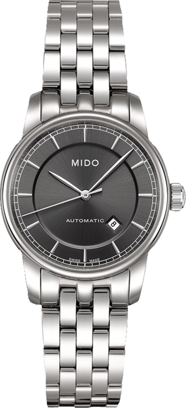  Shop Authentic Mido Baroncelli III Automatic Grey Dial Silver Steel Strap Watch For Women - M7600.4.13.1 - Luxxuri