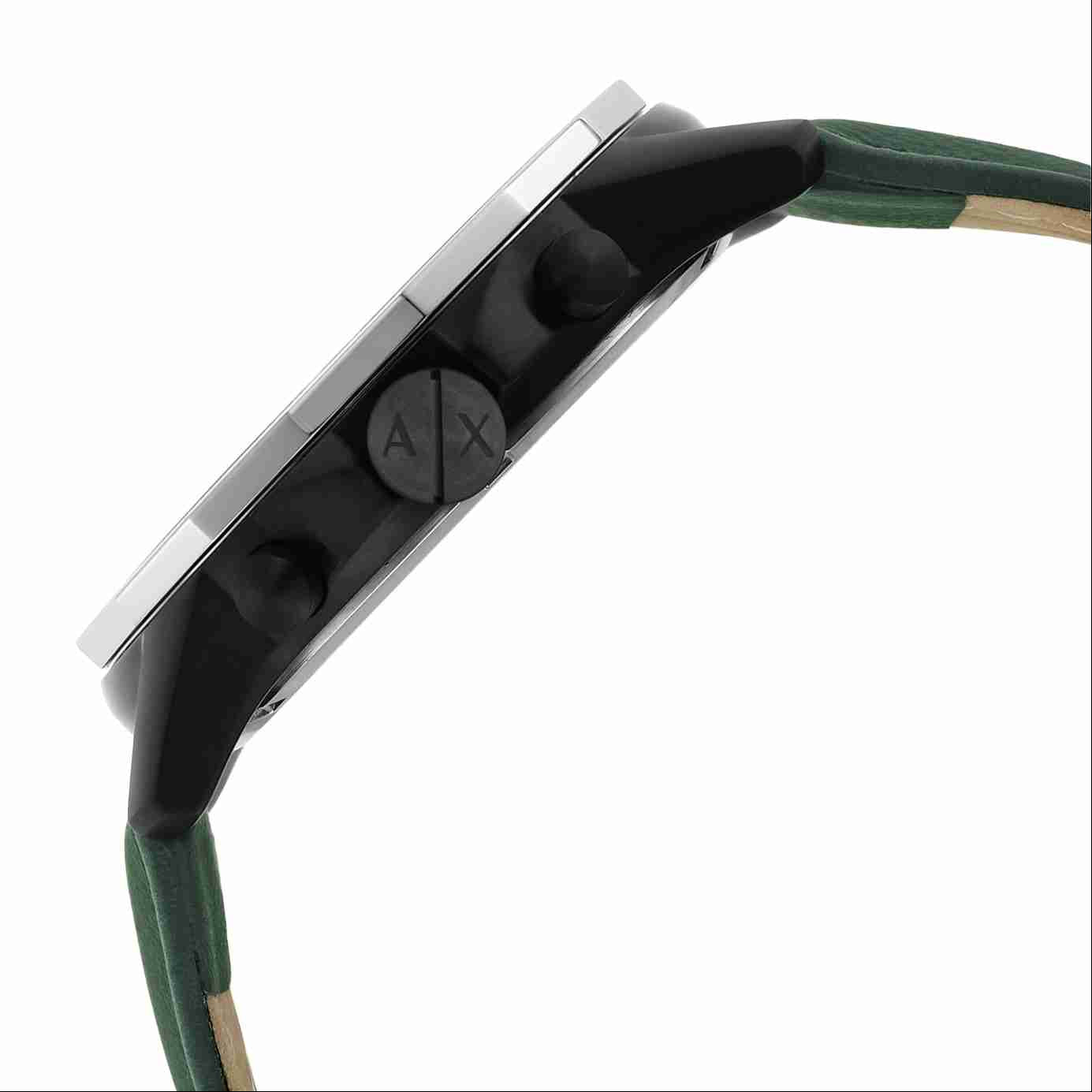  Shop Authentic Armani Exchange Banks Chronograph Green Dial Green Leather Strap Watch For Men - AX1725 - Luxxuri