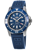  Shop Authentic Breitling Superocean 44mm Diver Pro III Special Mariner Blue Dial Blue Rubber Strap Mens Watch - Y1739316/C959 - Luxxuri
