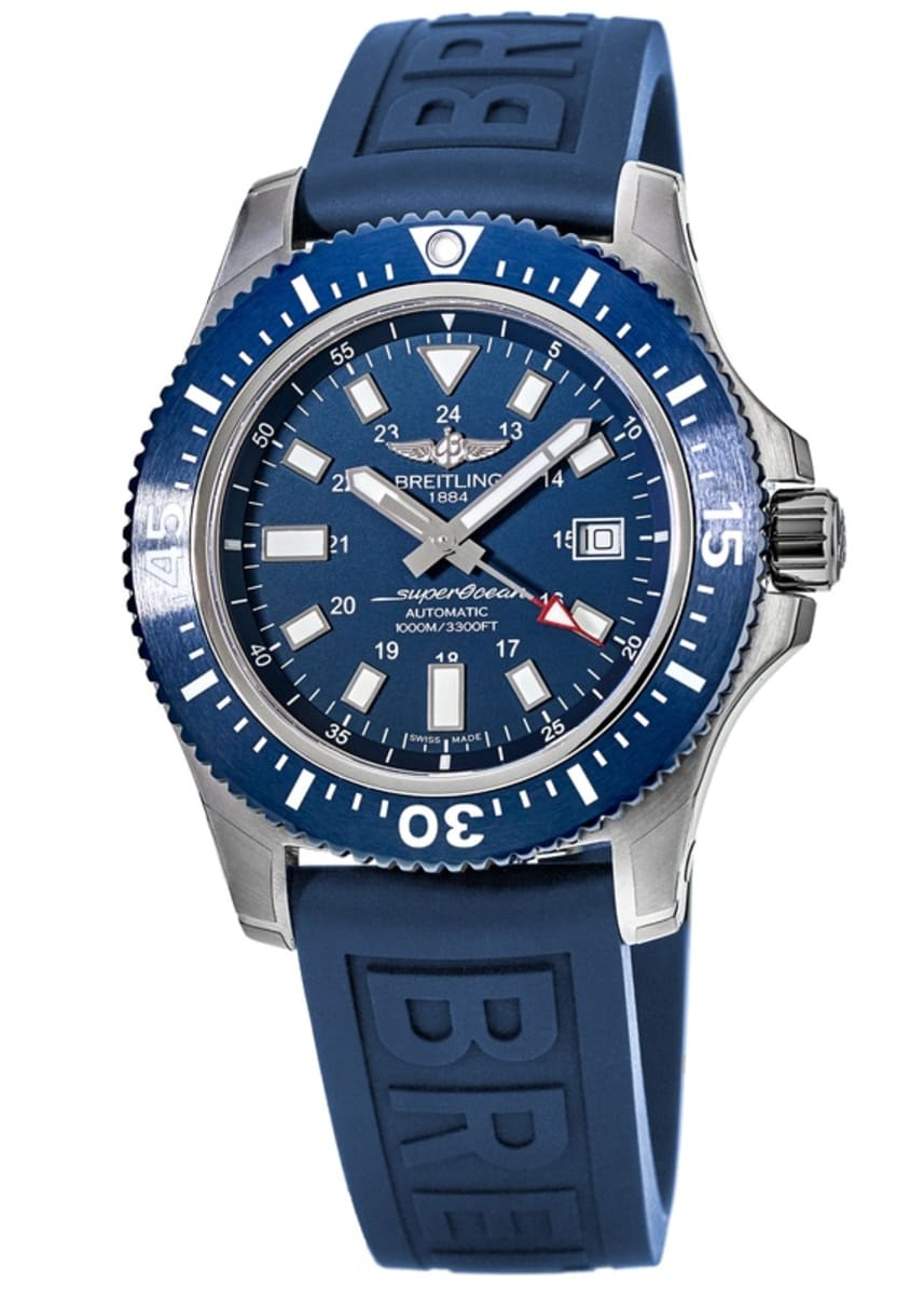  Shop Authentic Breitling Superocean 44mm Diver Pro III Special Mariner Blue Dial Blue Rubber Strap Mens Watch - Y1739316/C959 - Luxxuri