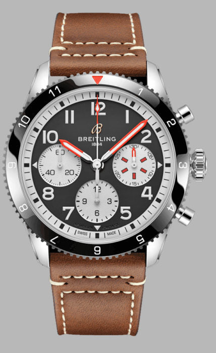  Shop Authentic Breitling Avi Chronograph 42 Mosquito Black Dial Brown Leather Strap Watch for Men - Y233801A1B1X1 - Luxxuri