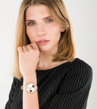  Shop Authentic Fossil Jacqueline Three Hand Mother of Pearl Dial Pink Leather Strap Watch for Women - ES4671 - Luxxuri
