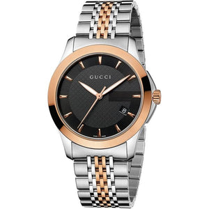  Shop Authentic Gucci G Timeless Black Dial Two Tone Steel Strap Watch For Women - YA126512 - Luxxuri