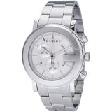  Shop Authentic Gucci G Chrono Chronograph White Dial Silver Steel Strap Watch For Men - YA101339 - Luxxuri
