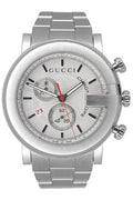  Shop Authentic Gucci G Chrono Chronograph White Dial Silver Steel Strap Watch For Men - YA101339 - Luxxuri