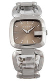  Shop Authentic Gucci G Brown Square Brown Dial Silver Steel Strap Watch For Women - YA125402 - Luxxuri