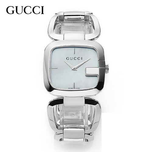  Shop Authentic Gucci G-Class Mother of Pearl Dial Silver Steel Strap Watch For Women - YA125404 - Luxxuri