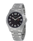  Shop Authentic Gucci G Timeless Black Dial Silver Steel Strap Watch For Men - YA126201 - Luxxuri