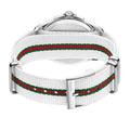  Shop Authentic Gucci G Timeless Quartz White DIal White NATO Strap Watch For Men - YA126322 - Luxxuri