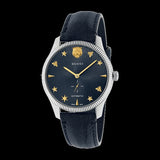  Shop Authentic Gucci G Timeless Automatic Blue Dial Black Leather Strap Watch For Men - YA126347 - Luxxuri