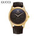  Shop Authentic Gucci G Timeless Quartz Brown Dial Brown Leather Strap Watch for Men - YA1264035 - Luxxuri