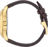  Shop Authentic Gucci G Timeless Quartz Brown Dial Brown Leather Strap Watch for Men - YA1264035 - Luxxuri