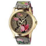  Shop Authentic Gucci G Timeless Floral Brown Dial Brown Leather Strap Watch For Women - YA1264038 - Luxxuri