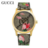  Shop Authentic Gucci G Timeless Floral Brown Dial Brown Leather Strap Watch For Women - YA1264038 - Luxxuri