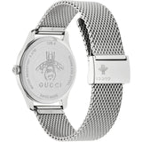  Shop Authentic Gucci G-Timeless Mother of Pearl Dial Silver Mesh Bracelet Watch For Women - YA126583 - Luxxuri