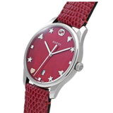  Shop Authentic Gucci G-Timeless Mother of Pearl Red Dial Red Leather Strap Watch For Women - YA1264041 - Luxxuri