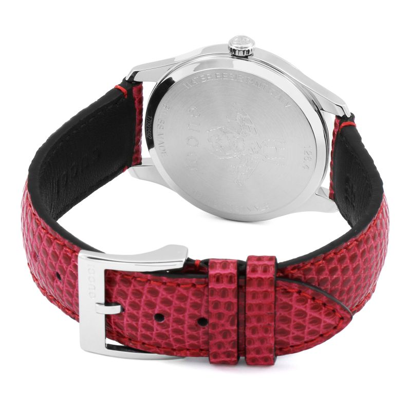 Shop Authentic Gucci G-Timeless Cherry Red Mother of Pearl Dial 27mm Watch For Women - YA126584 - Luxxuri