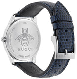  Shop Authentic Gucci G-Timeless Signature Mother of Pearl Silver Dial Blue Leather Strap Watch For Women - YA1264049 - Luxxuri