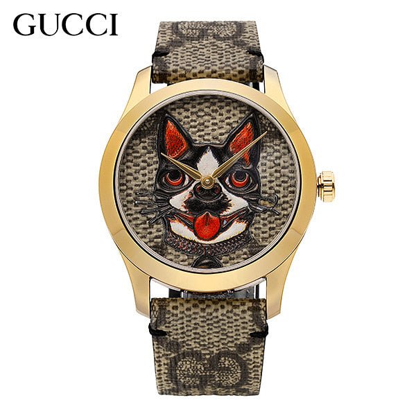  Shop Authentic Gucci G-Timeless Brown Dial Brown Leather Strap Unisex Watch - YA1264057 - Luxxuri