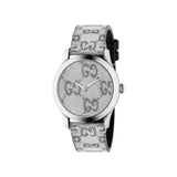  Shop Authentic Gucci G Timeless Quartz Grey Dial Grey Leather Strap Watch For Men - YA1264058 - Luxxuri