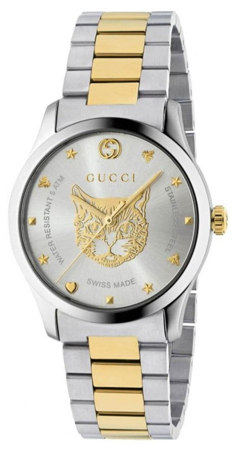  Shop Authentic Gucci G Timeless Silver Dial Two Tone Steel Strap Watch For Women - YA1264074 - Luxxuri