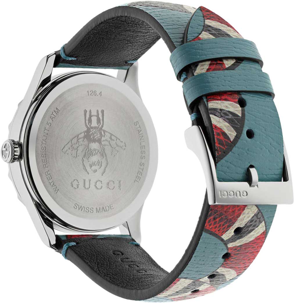  Shop Authentic Gucci G Timeless Quartz Blue Dial Blue Leather Strap Watch For Men - YA1264080 - Luxxuri
