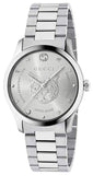  Shop Authentic Gucci G Timeless Silver Dial Silver Steel Strap Watch For Women - YA1264095 - Luxxuri
