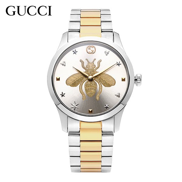  Shop Authentic Gucci G Timeless Silver Dial Two Tone Steel Strap Watch For Women - YA1264131 - Luxxuri