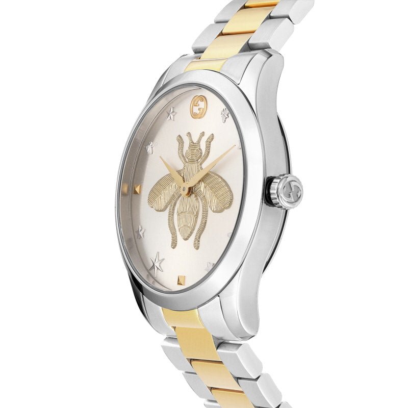  Shop Authentic Gucci G Timeless Silver Dial Two Tone Steel Strap Watch For Women - YA1264131 - Luxxuri