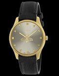  Shop Authentic Gucci G Timeless Quartz Silver Dial Black Leather Strap Watch For Women - YA1264181 - Luxxuri