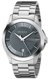  Shop Authentic Gucci G Timeless Grey Dial Silver Steel Strap Watch For Men - YA126441 - Luxxuri